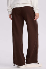 Pantalón Buzo Mujer Lineas Cafe