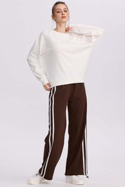 Pantalón Buzo Mujer Lineas Cafe