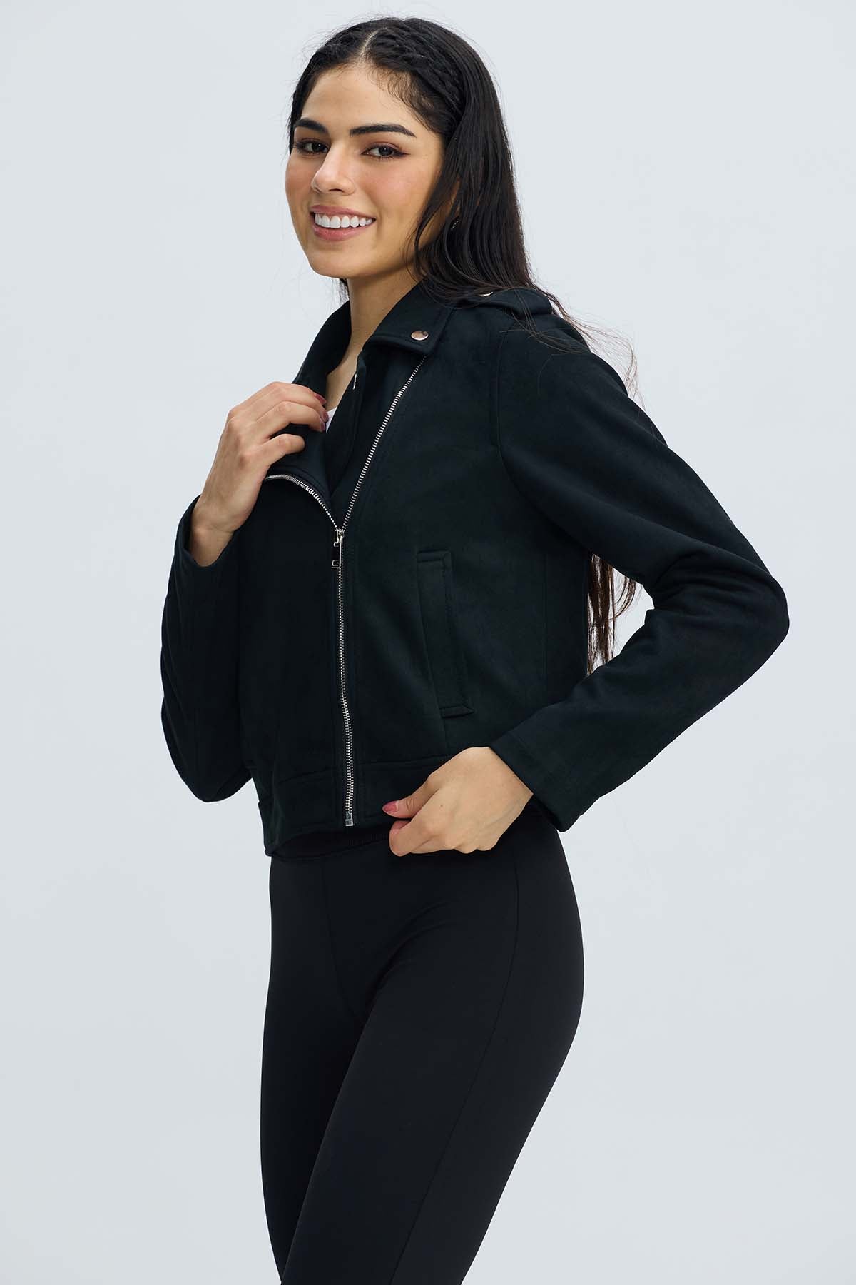 Chaqueta Mujer Biker Negro