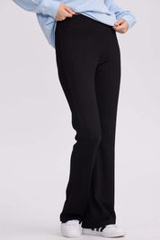 Pantalón Buzo Mujer Doble Pretina Negro