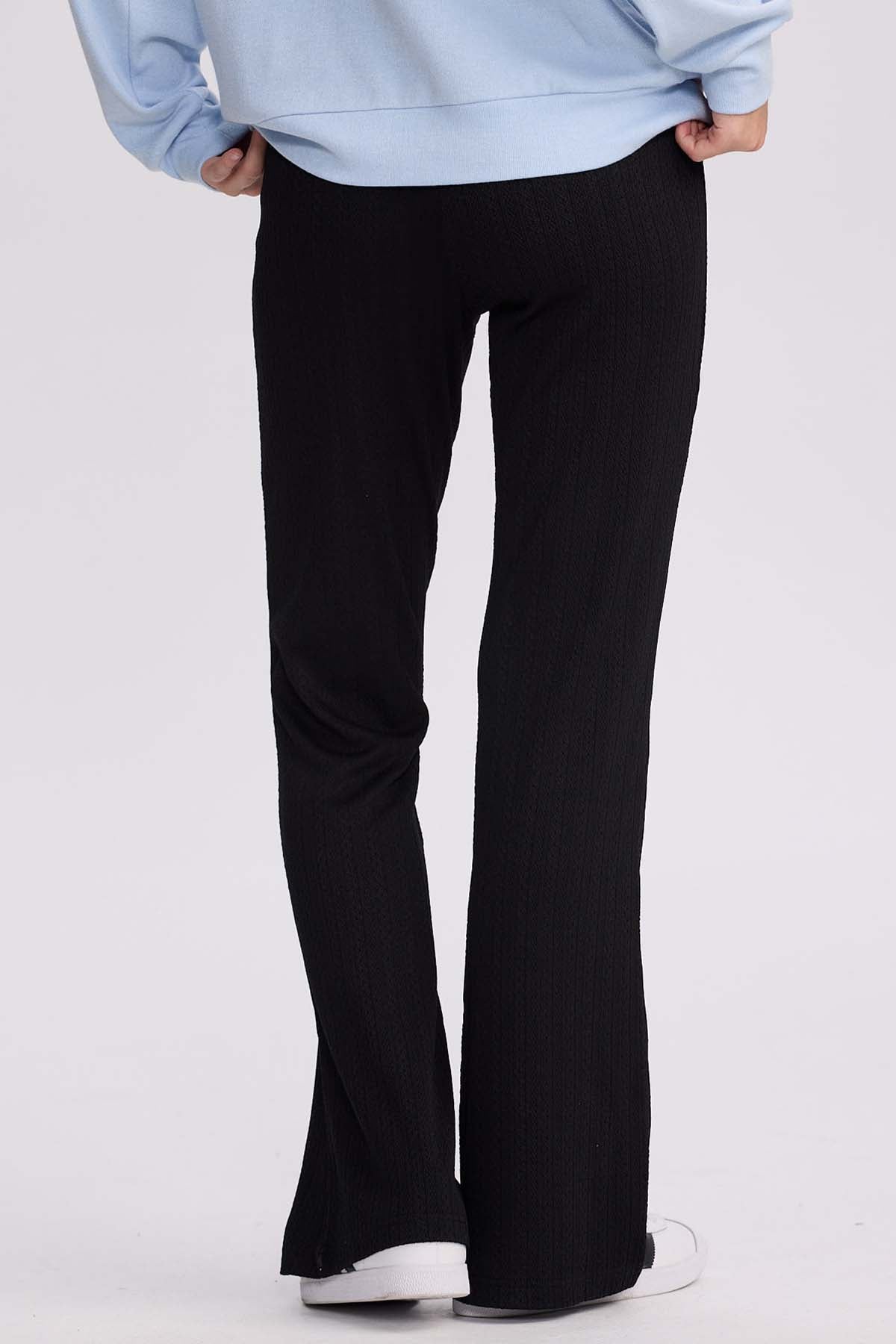 Pantalón Buzo Mujer Doble Pretina Negro