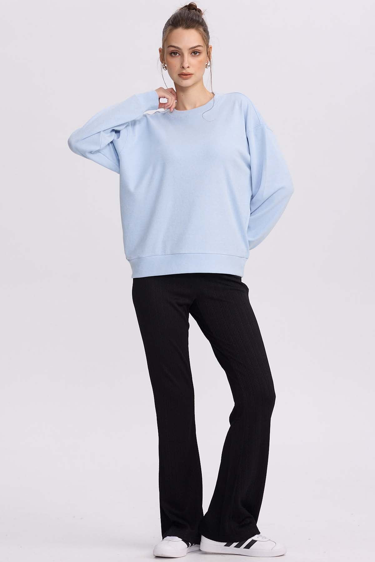 Pantalón Buzo Mujer Doble Pretina Negro