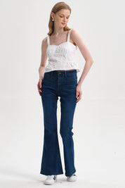 Blusa Mujer Corset Blanco