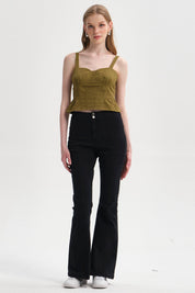 Blusa Mujer Corset Verde Olivo