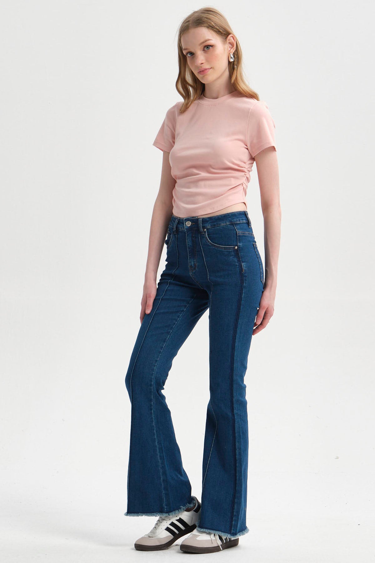 Polera Mujer Recogido Palo Rosa