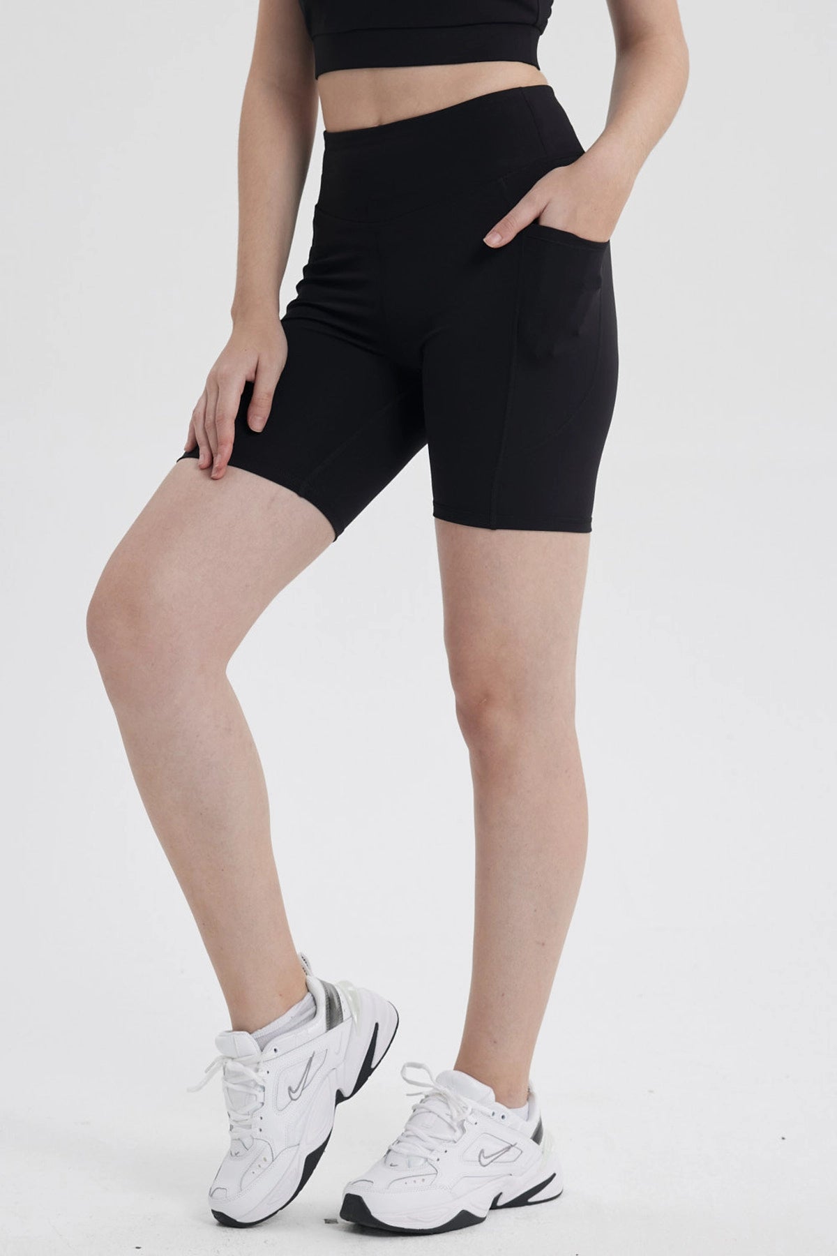 Calza Mujer Biker Largo Negro