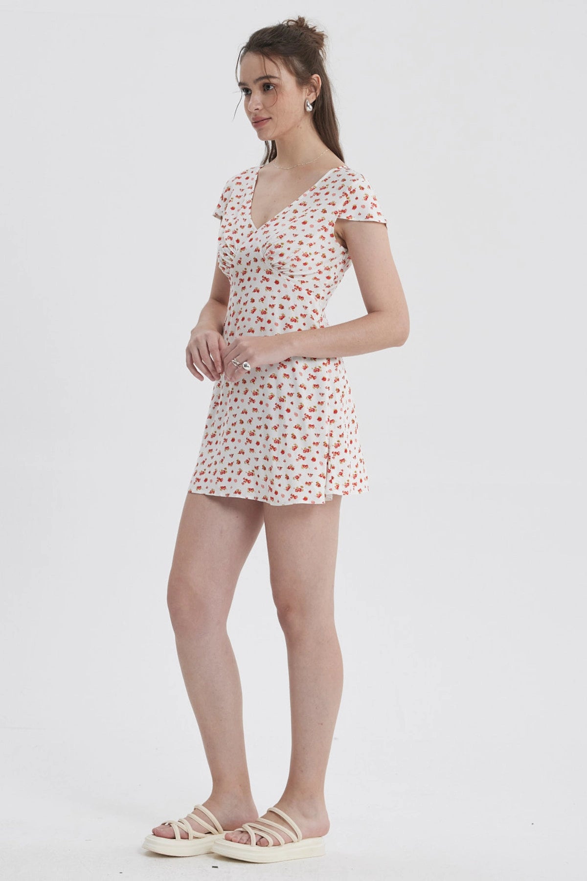 Vestido Mujer Romántico Crudo