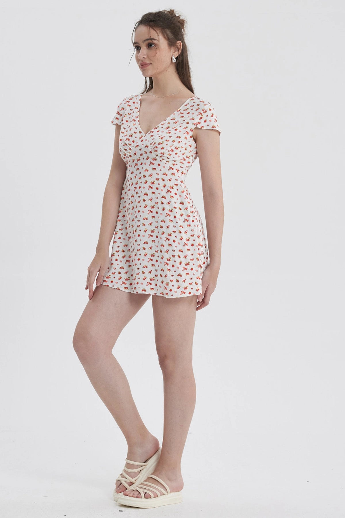 Vestido Mujer Romántico Crudo