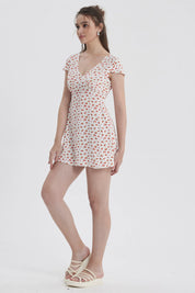 Vestido Mujer Romántico Crudo