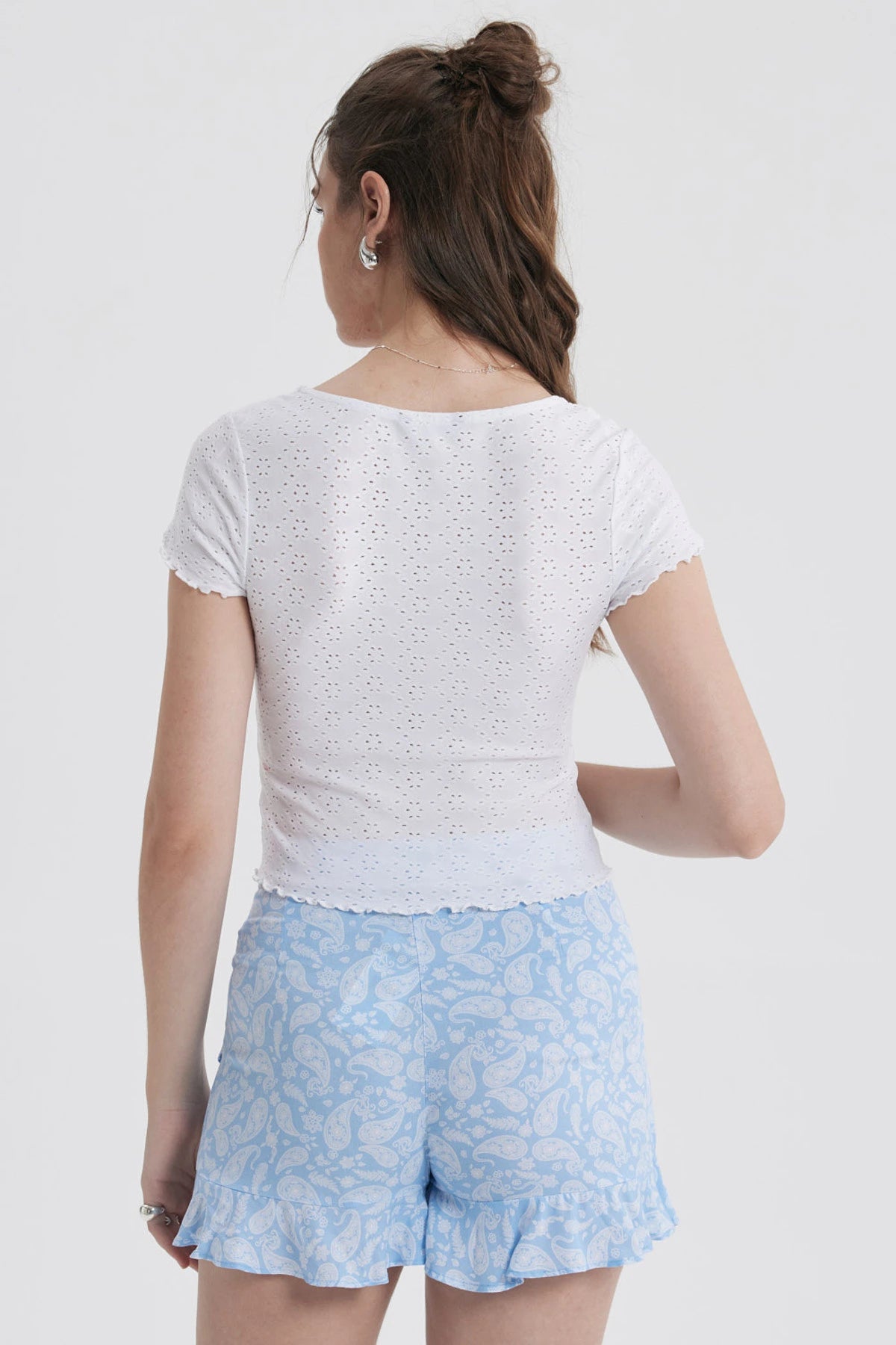 Polera Mujer Jacquard Blanco
