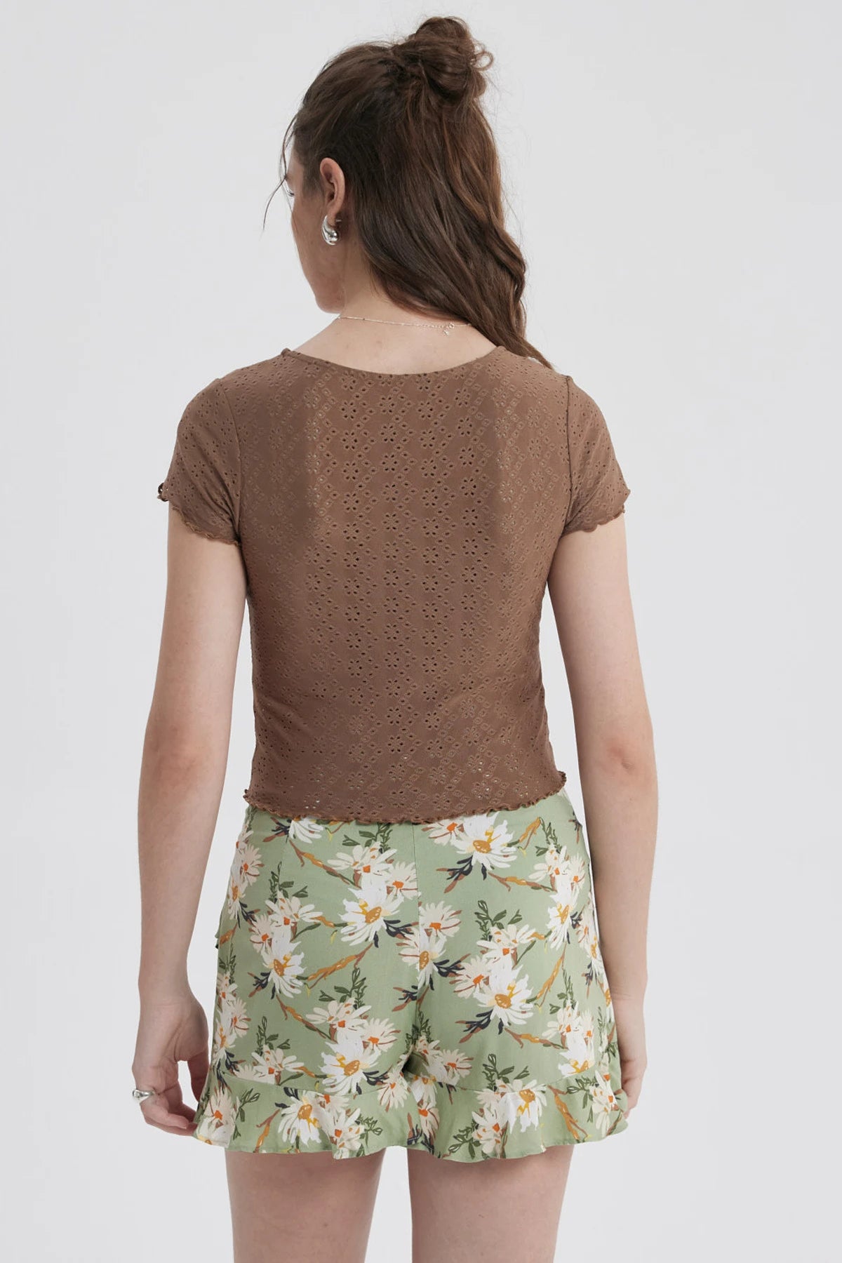 Polera Mujer Jacquard Chocolate
