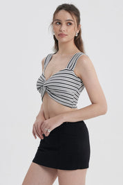 Polera Mujer Tejida Twist Gris Claro