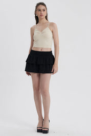 Falda Mujer Vuelo Broderie Negro