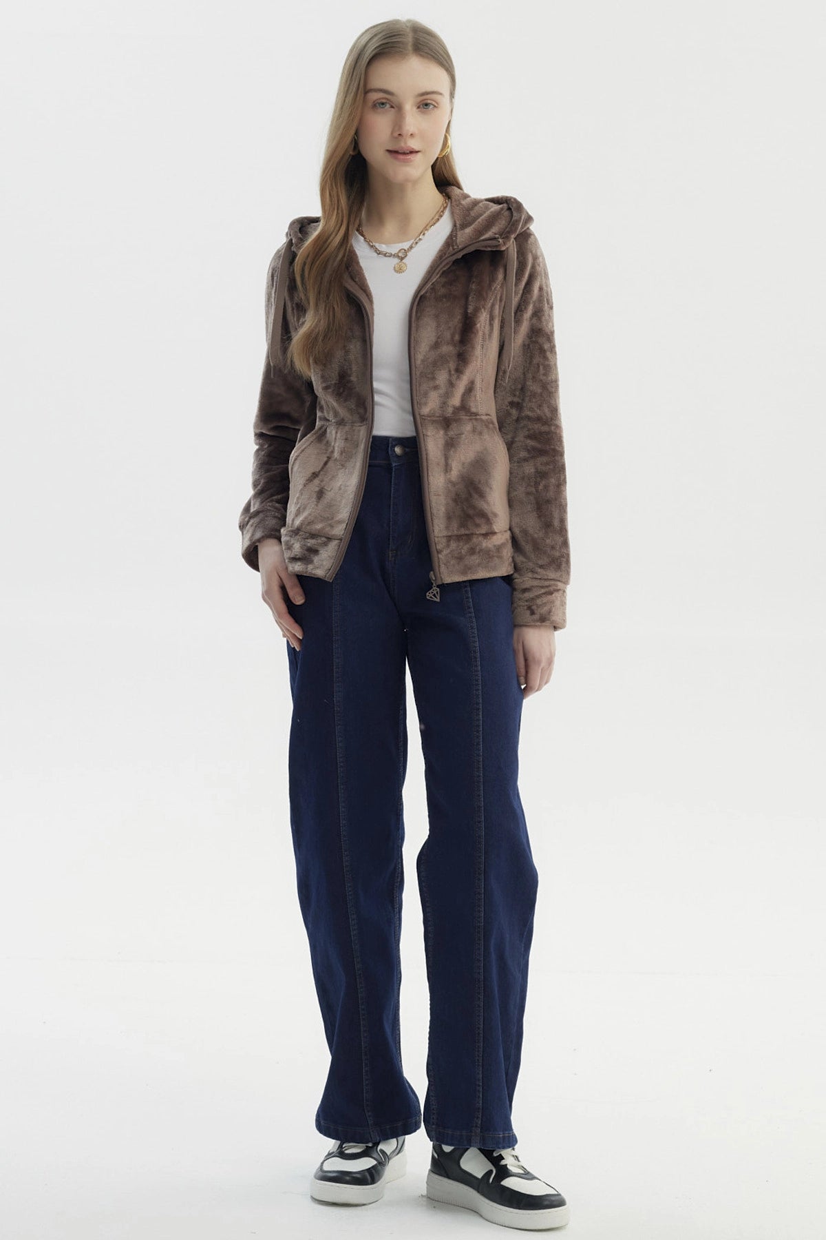 Polar Mujer Abierto Plush Chocolate