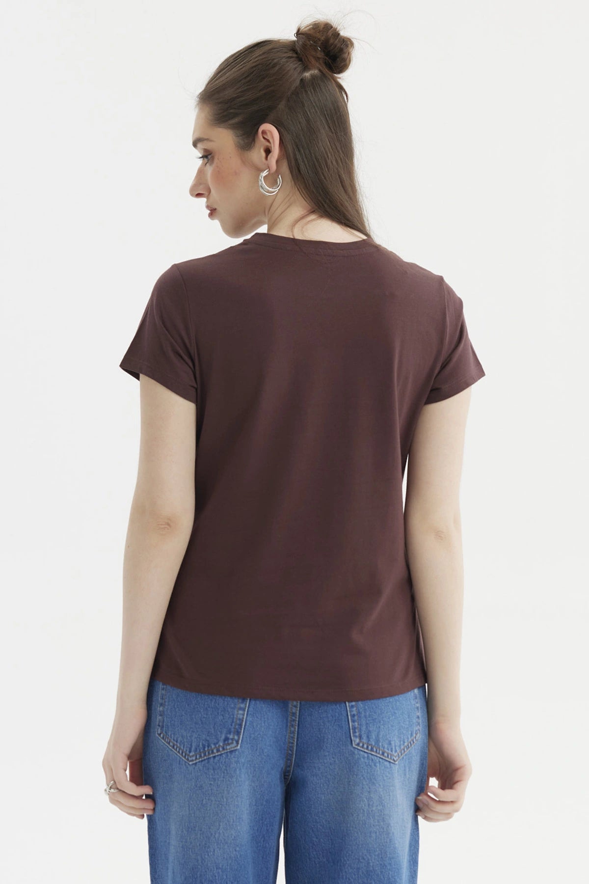 Polera Mujer Básica Chocolate
