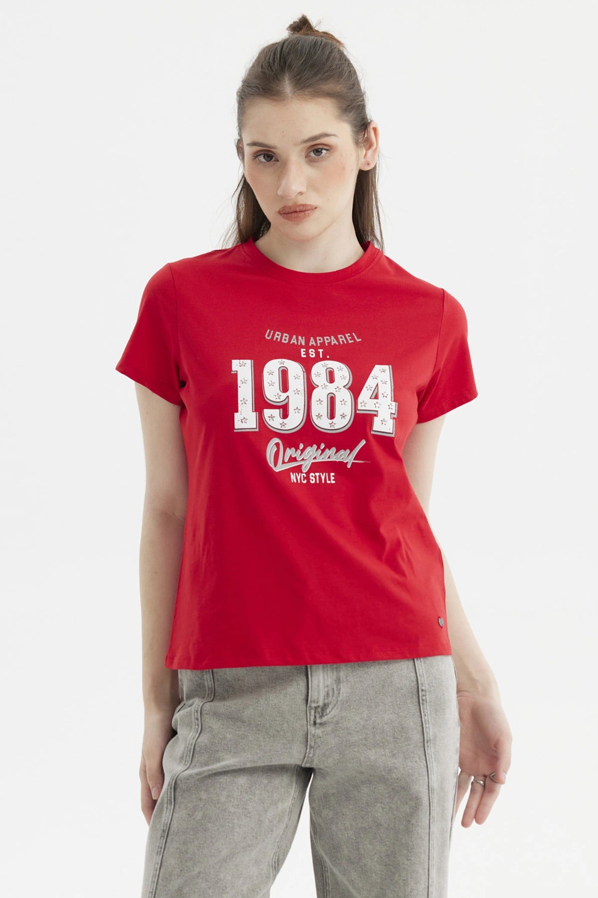 Polera Mujer Básica Rojo