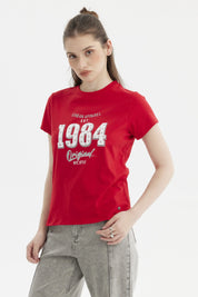 Polera Mujer Básica Rojo