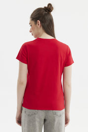 Polera Mujer Básica Rojo