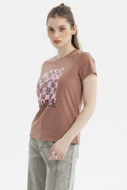 Polera Mujer Básica Café