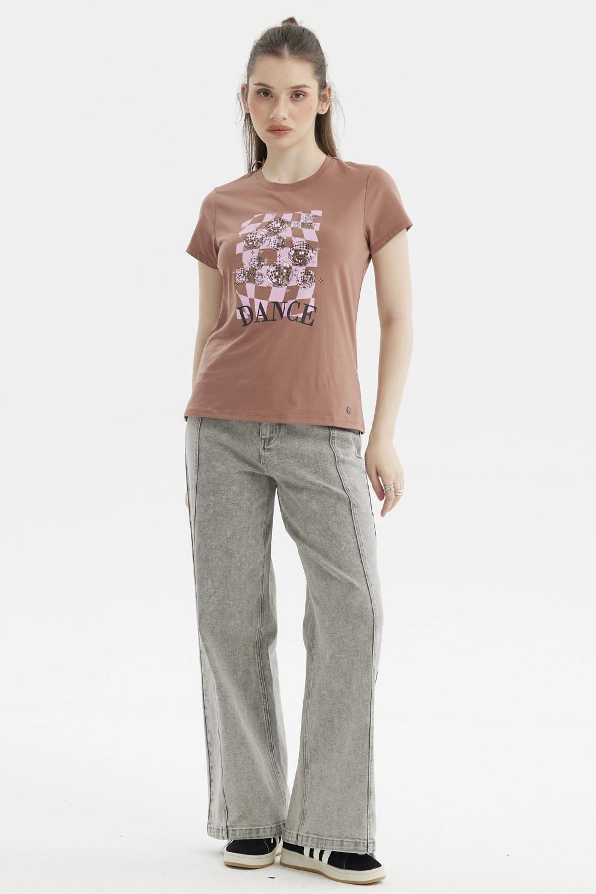 Polera Mujer Básica Café