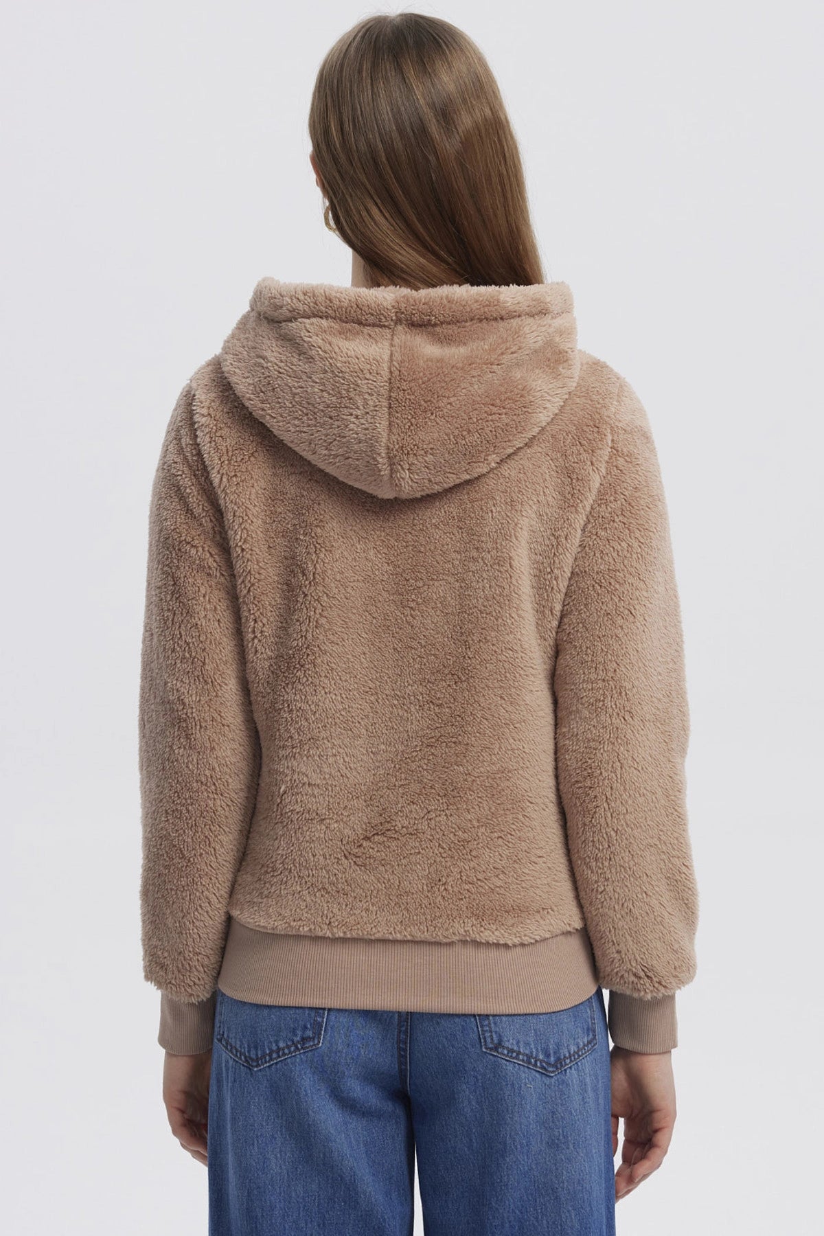 Polar Mujer Peludo Beige Oscuro