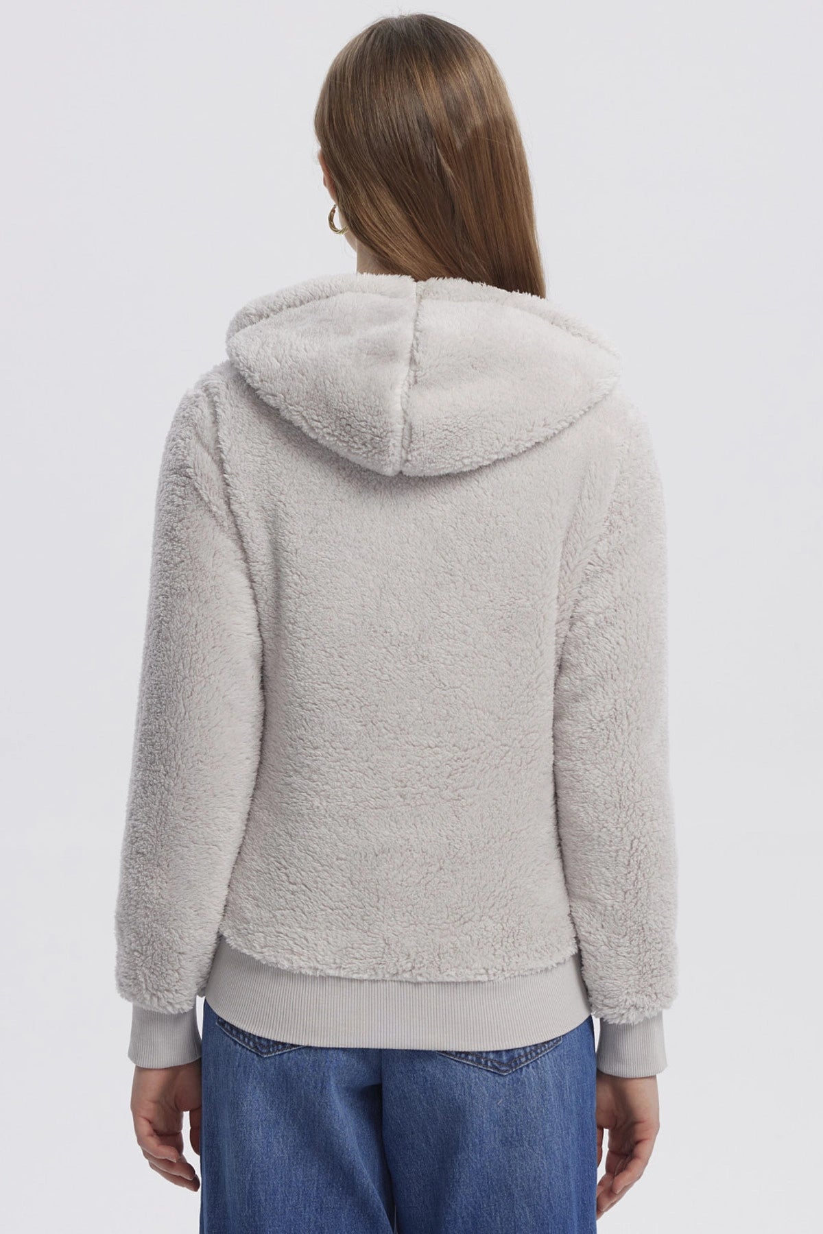 Polar Mujer Peludo Gris