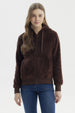 Polar Mujer Peludo Café Oscuro