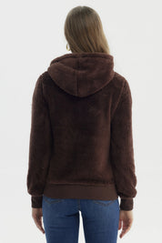 Polar Mujer Peludo Café Oscuro