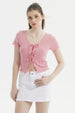 Polera Mujer Amarra Delantero Rosado Claro