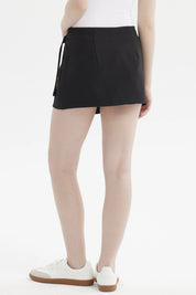 Short Mujer Falda Cruce Delantero Negro