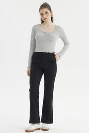 Pantalón Mujer Sastrero Punto Roma Negro