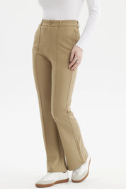 Pantalón Mujer Sastrero Punto Roma Verde Olivo