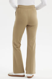 Pantalón Mujer Sastrero Punto Roma Verde Olivo