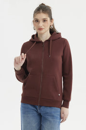 Polerón Mujer Abierto Hodie Café