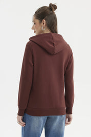 Polerón Mujer Abierto Hodie Café