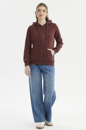 Polerón Mujer Abierto Hodie Café