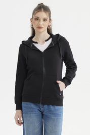 Polerón Mujer Abierto Hodie Negro