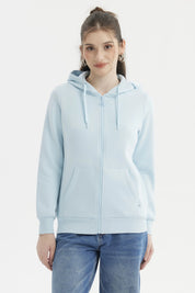 Polerón Mujer Abierto Hodie Celeste