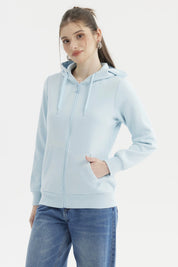 Polerón Mujer Abierto Hodie Celeste