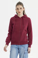 Polerón Mujer Abierto Hodie Vino Oscuro