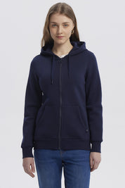 Polerón Mujer Abierto Hodie Azul Oscuro