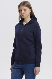 Polerón Mujer Abierto Hodie Azul Oscuro