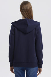 Polerón Mujer Abierto Hodie Azul Oscuro