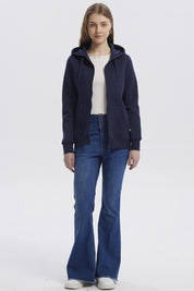 Polerón Mujer Abierto Hodie Azul Oscuro