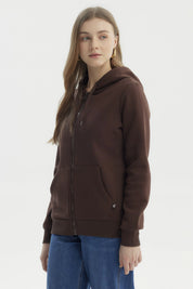 Polerón Mujer Abierto Hodie Chocolate