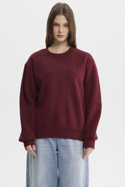 Polerón Mujer Liso Rojo