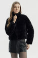 Chaqueta Mujer Peludo Negro