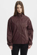 Chaqueta Mujer Oversize Efecto Cuero Vino Oscuro