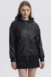 Chaqueta Mujer Efecto Cuero Bonded Negro