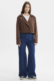 Chaqueta Mujer Slim Café Oscuro